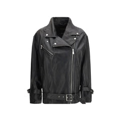 PINKO Black Leather Jacket