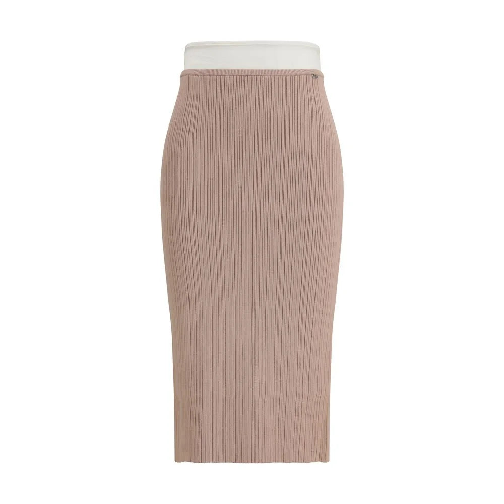 Diesel Multicolor Viscose Midi Skirt