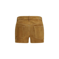 7FOR Beige Camel Hair Bermuda Shorts