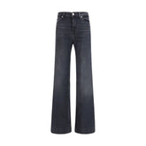 7FOR Black Cotton Flared Jeans - 26