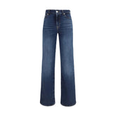 7FOR Blue Cotton Bootcut Jeans