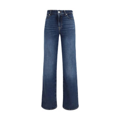 7FOR Blue Cotton Bootcut Jeans