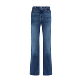 7FOR Blue Cotton Bootcut Jeans