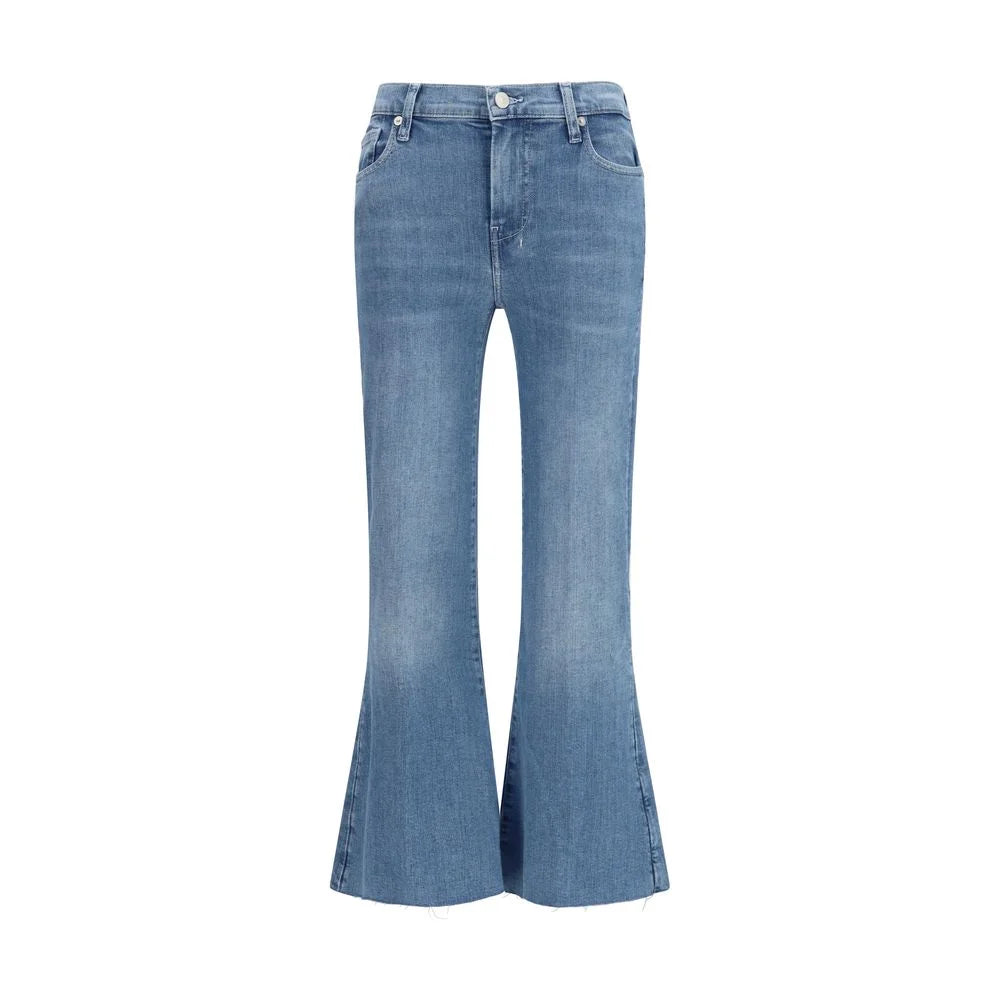 7FOR Blaue Jeans mit Schlag aus Baumwolle