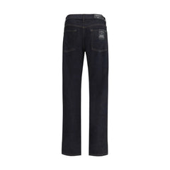 7FOR Blue Cotton Straight-Leg Jeans