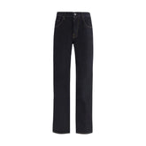 7FOR Blue Cotton Straight-Leg Jeans