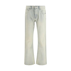 7FOR Cream Cotton Bootcut Jeans