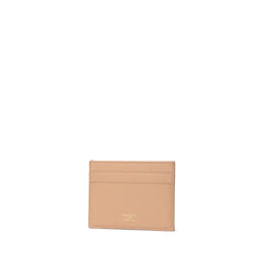 Porte-cartes Balenciaga en cuir beige