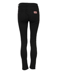 Jean skinny en coton noir Dolce & Gabbana taille mi-haute