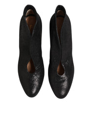 Gianvito Rossi Metallic Black Pump Stiletto Heels