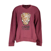 Cavalli Class Lila Baumwoll-Sweatshirt