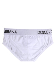 Dolce & Gabbana Weiße Baumwoll-Stretch-Slips