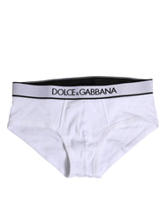 Dolce & Gabbana Weiße Baumwoll-Stretch-Slips