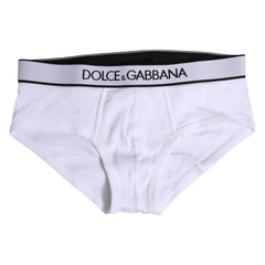 Dolce & Gabbana Weiße Baumwoll-Stretch-Slips