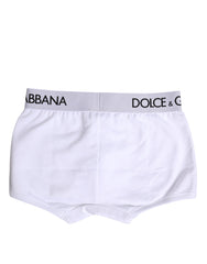 Dolce & Gabbana Weiße Baumwoll-Stretch-Boxershorts (Regular)