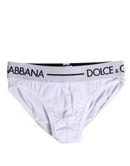Culotte Dolce & Gabbana blanche en coton stretch, coupe classique