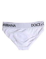 Culotte Dolce & Gabbana blanche en coton stretch, coupe classique