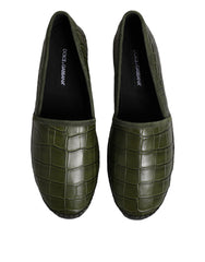 Espadrilles Dolce & Gabbana en cuir exotique vert