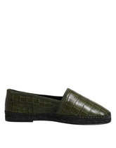 Espadrilles Dolce & Gabbana en cuir exotique vert