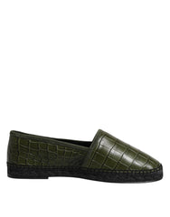 Espadrilles Dolce & Gabbana en cuir exotique vert