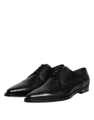 Chaussures Derby habillées pour homme Dolce & Gabbana en cuir noir à lacets