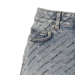 Balenciaga Jeansrock mit Logoprint