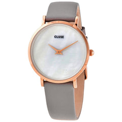 Montre Cluse en cuir gris