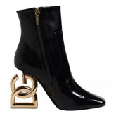 Dolce & Gabbana Schwarze Jackie Lederstiefel, mittelhoch