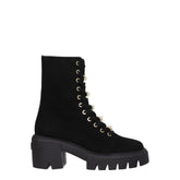 Bottines Stuart Weitzman en cuir noir