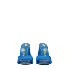 The Attico Zapatillas Plataforma Satén Azul Claro