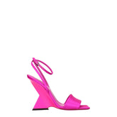 The Attico Pink Satin Platforms