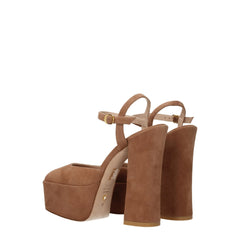 Stuart Weitzman Beige Leather Platforms