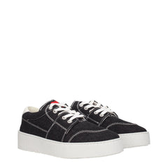 Ami Paris Black Fabric Low Tops