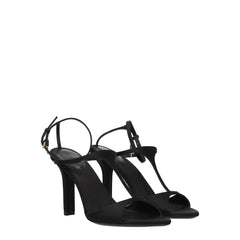 Sandales Givenchy à talons aiguilles en satin noir