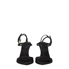 Givenchy Black Satin Stiletto Heels Sandals