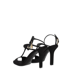 Sandales Givenchy à talons aiguilles en satin noir