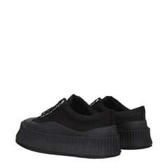 Baskets épaisses en tissu noir Jil Sander