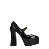 Stuart Weitzman Black Leather Platforms Pumps