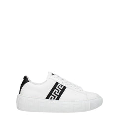 Versace White Leather Low Tops