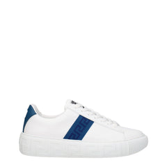 Versace White Leather Low Tops