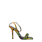 The Attico Multicolor Leather Stiletto Heels Sandals