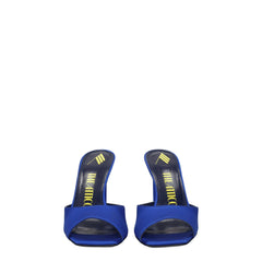 The Attico Blue Satin Stiletto Heels Sandals