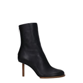 Jacquemus Black Leather Ankle Boots
