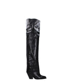 Isabel Marant Black Leather Over The Knee