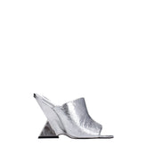 The Attico Gray Leather Platforms