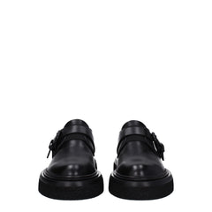 Max Mara Black Leather Oxfords And Derbies