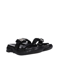 Givenchy Black Fabric Slippers Sandals