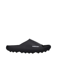Ambush Black Cotton Slippers Sandals