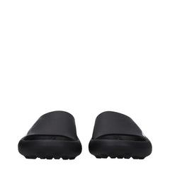 Ambush Black Cotton Slippers Sandals
