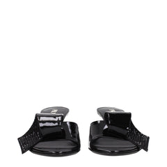 Prada Black Leather Sandals